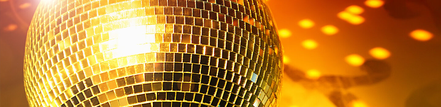 Disco banner goud