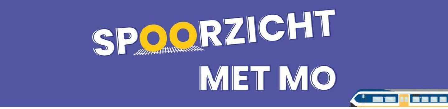 Spoorzicht met Mo commentaar banner