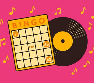 Muziek bingo roze 326x290